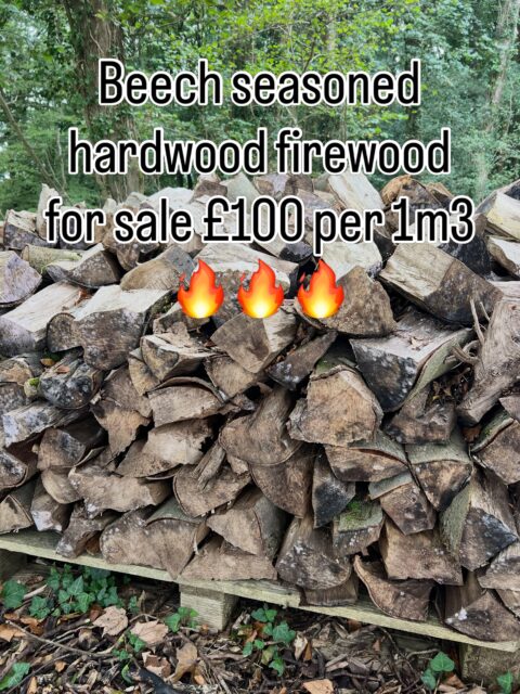 Seasoned firewood for sale, free delivery in Porthcawl. 100% of the money goes to Graig Wood CIC 🌳 £100 per meter cubed. Approximately 5 cubes available.